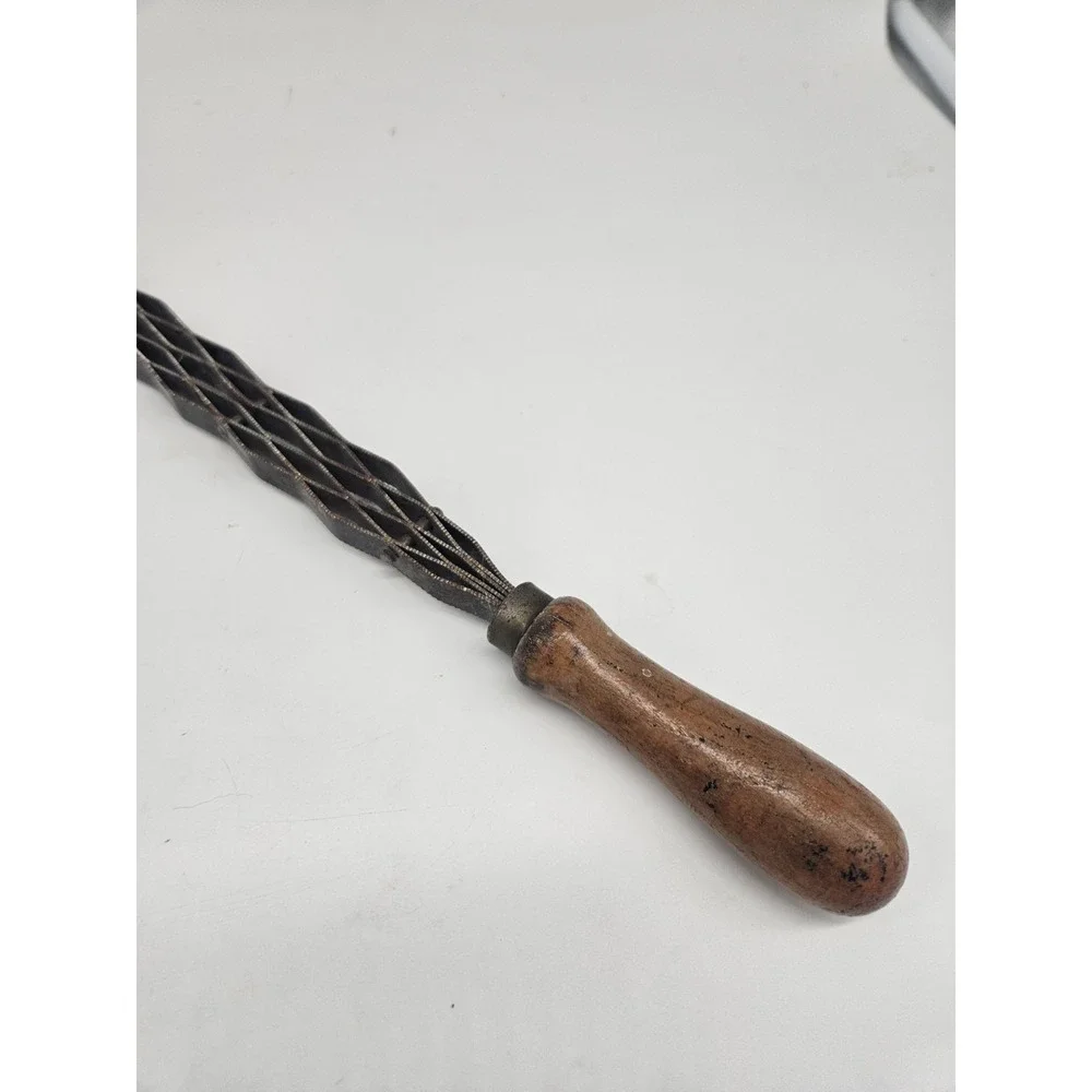 Vintage Farrier Rasp Double-Sided Horse Hoofs Wooden Handle Equine File Tool 14